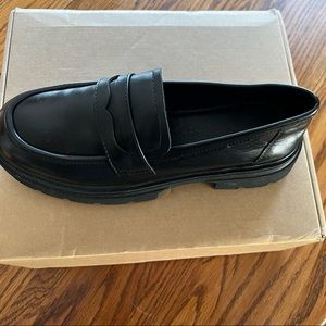 Lattelier black penny loafers